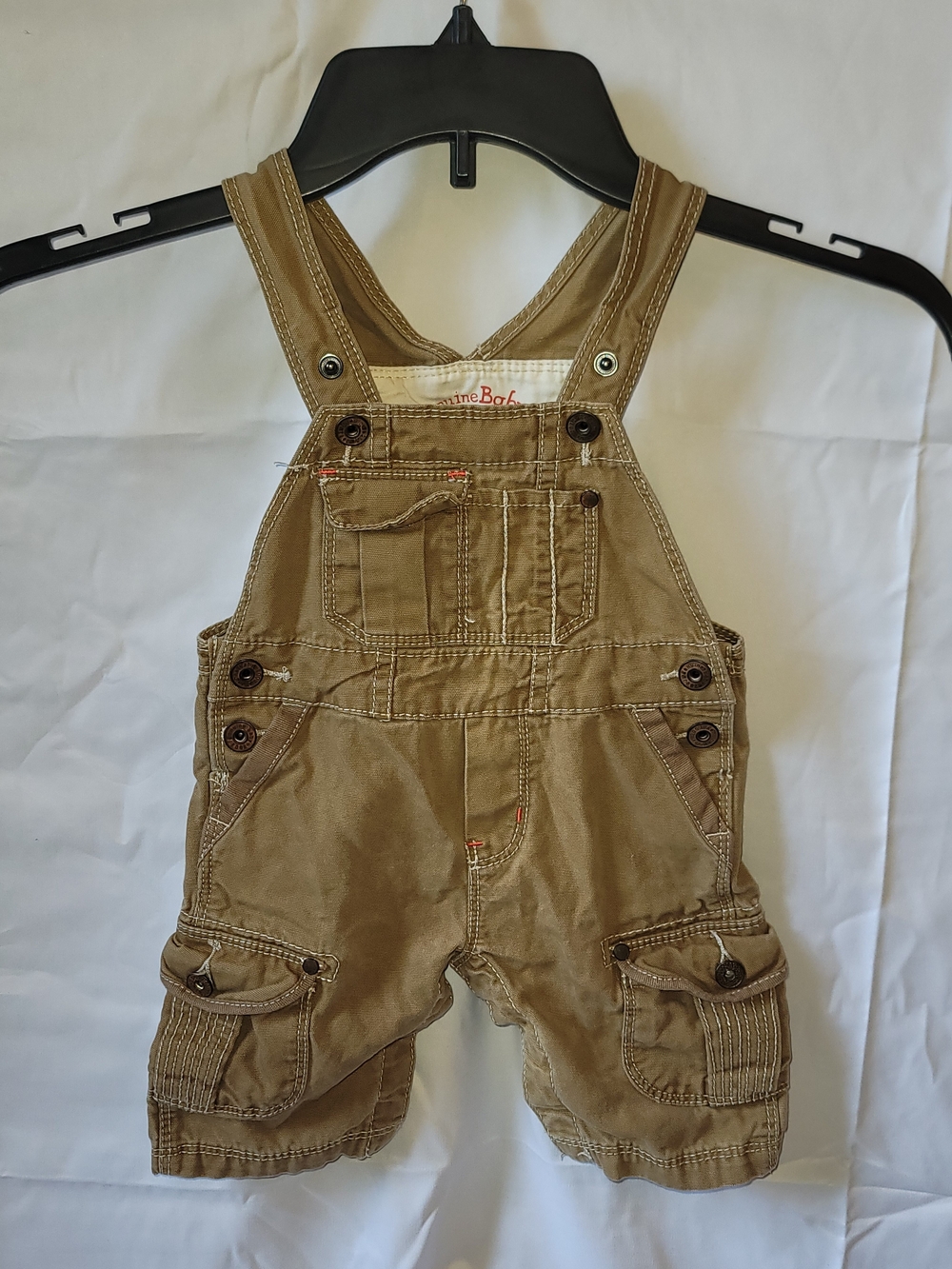OshKosh B'gosh Brown Short Cargo Overalls